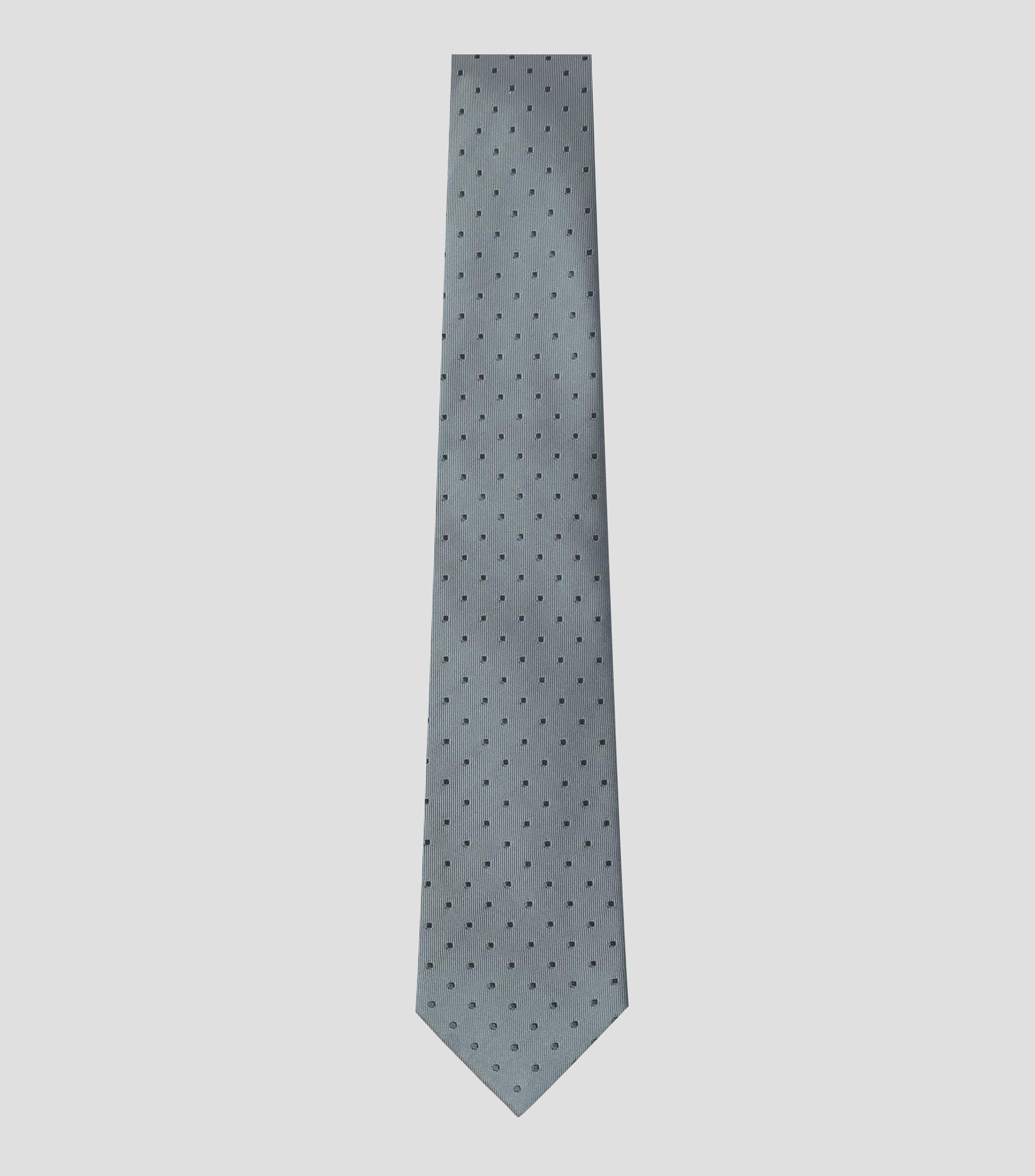 Corbata ancha de seda con polkadots